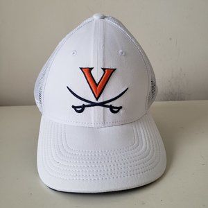 Virginia Cavaliers Hat Cap OSFM Stretch White Nike Dri-Fit NCAA Preowned